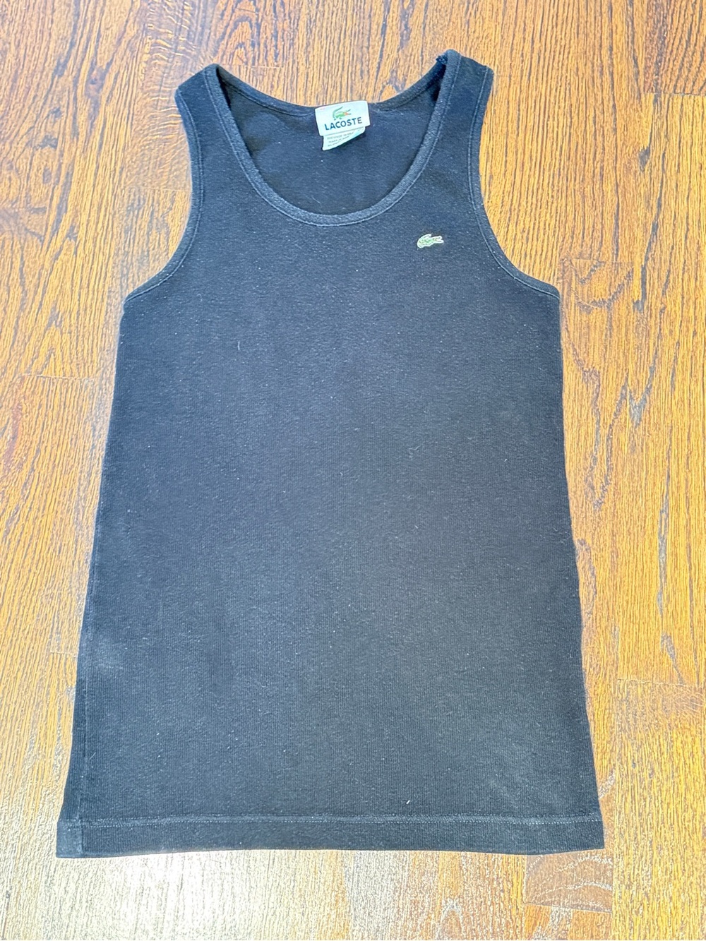 Lacoste women’s Black Tank Top with Crocodile Logo